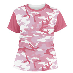 Pink Camo Women's Crew T-Shirt - Small