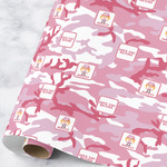 Pink Camo Wrapping Paper Roll - Large (Personalized)