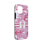 Pink Camo iPhone Case - Rubber Lined - iPhone 13 Mini (Personalized)