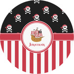 Pirate & Stripes Multipurpose Round Labels - 1" (Personalized)