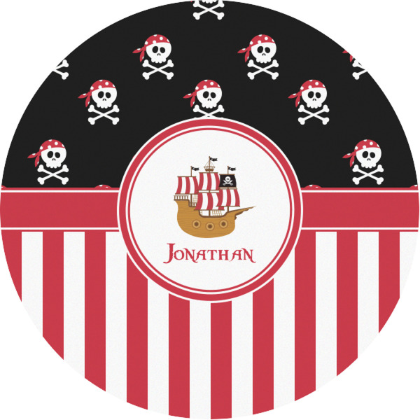 Custom Pirate & Stripes Multipurpose Round Labels - 1" (Personalized)