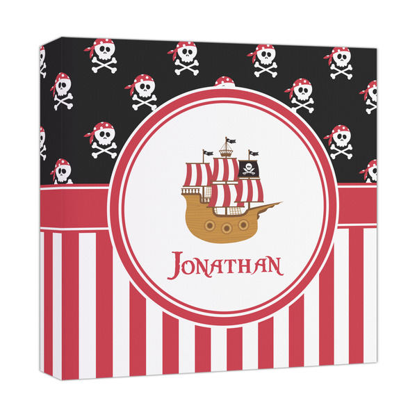 Custom Pirate & Stripes Canvas Print - 12x12 (Personalized)