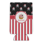 Pirate & Stripes Can Cooler (16 oz) (Personalized)