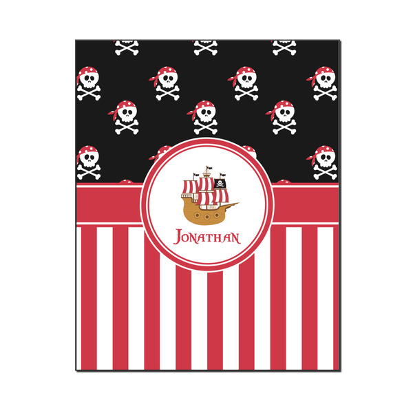 Custom Pirate & Stripes Wood Print - 16x20 (Personalized)