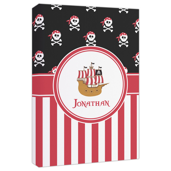 Custom Pirate & Stripes Canvas Print - 20x30 (Personalized)