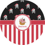 Pirate & Stripes Multipurpose Round Labels - 5" (Personalized)