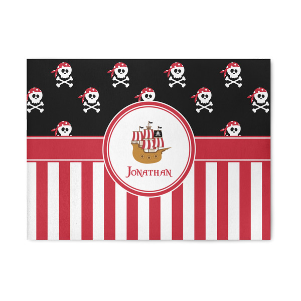 Custom Pirate & Stripes 5' x 7' Patio Rug (Personalized)