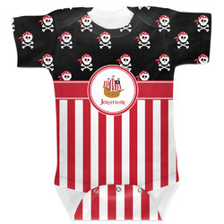 Pirate & Stripes Baby Bodysuit 6-12 w/ Name or Text