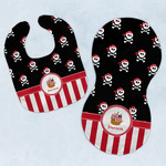 Pirate & Stripes Baby Bib & Burp Set w/ Name or Text