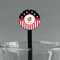 Pirate & Stripes Black Plastic 7" Stir Stick - Round - Main