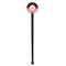 Pirate & Stripes Black Plastic 7" Stir Stick - Round - Single Stick