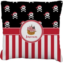 Pirate & Stripes Faux-Linen Throw Pillow 20" (Personalized)