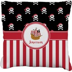 Pirate & Stripes Faux-Linen Throw Pillow 26" (Personalized)