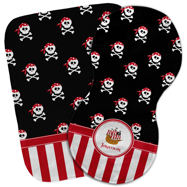 Custom Pirate & Stripes Burp Cloth (Personalized)