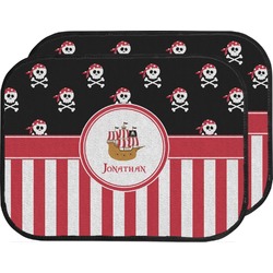 Pirate & Stripes Car Floor Mats (Back Seat) (Personalized)