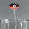 Pirate & Stripes Clear Plastic 7" Stir Stick - Oval - Main