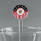 Pirate & Stripes Clear Plastic 7" Stir Stick - Round - Main