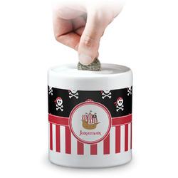 Pirate & Stripes Coin Bank (Personalized)