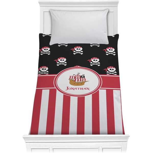 Custom Pirate & Stripes Comforter - Twin XL (Personalized)