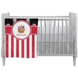 Pirate & Stripes Crib Comforter / Quilt (Personalized)