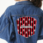 Pirate & Stripes Twill Iron On Patch - Custom Shape - 3XL (Personalized)