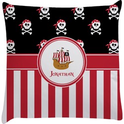 Pirate & Stripes Decorative Pillow Case (Personalized)