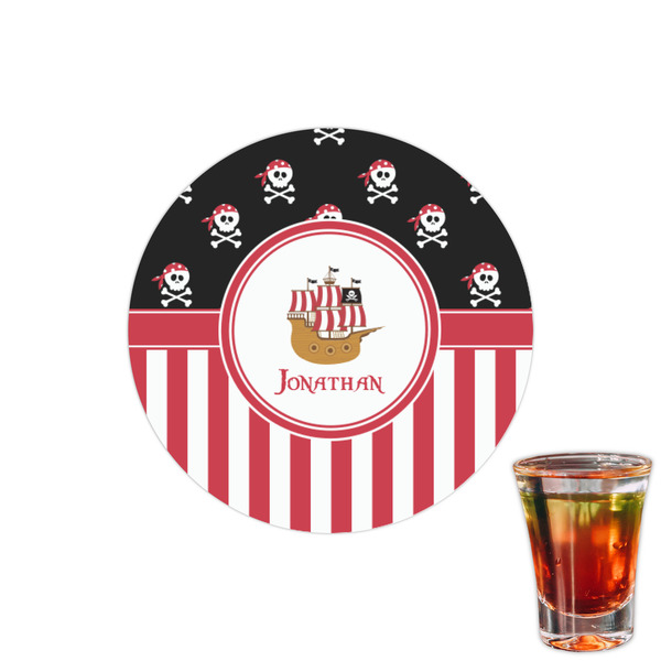 Custom Pirate & Stripes Printed Drink Topper - 1.5" (Personalized)