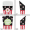 Pirate & Stripes French Fry Favor Box - Front & Back View