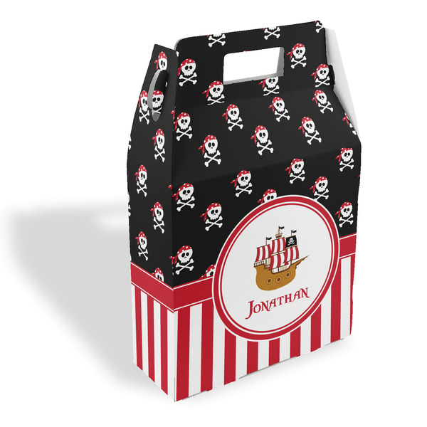 Custom Pirate & Stripes Gable Favor Box (Personalized)