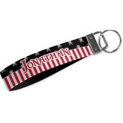 Pirate & Stripes Webbing Keychain Fob - Large (Personalized)