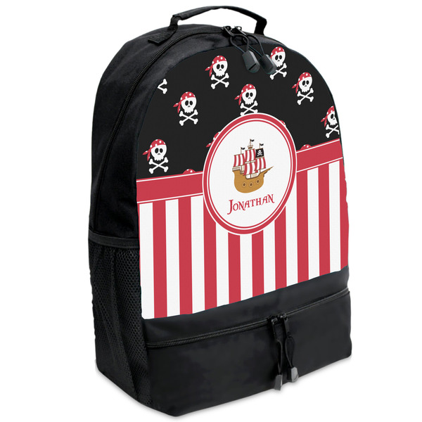 Custom Pirate & Stripes Backpacks - Black (Personalized)