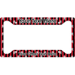 Pirate & Stripes License Plate Frame - Style A (Personalized)