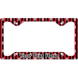 Pirate & Stripes License Plate Frame - Style C (Personalized)
