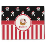 Pirate & Stripes Single-Sided Linen Placemat - Single w/ Name or Text