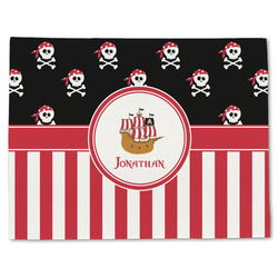 Pirate & Stripes Single-Sided Linen Placemat - Single w/ Name or Text