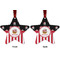 Pirate & Stripes Metal Star Ornament - Front and Back