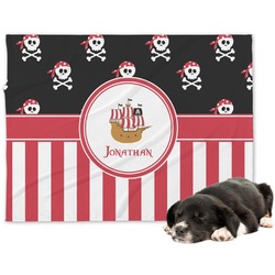 Pirate & Stripes Dog Blanket (Personalized)