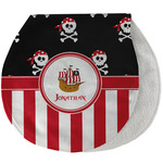 Pirate & Stripes Burp Pad - Velour w/ Name or Text