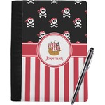 Pirate & Stripes Notebook Padfolio - Large w/ Name or Text