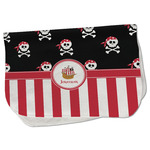 Pirate & Stripes Burp Cloth - Fleece w/ Name or Text