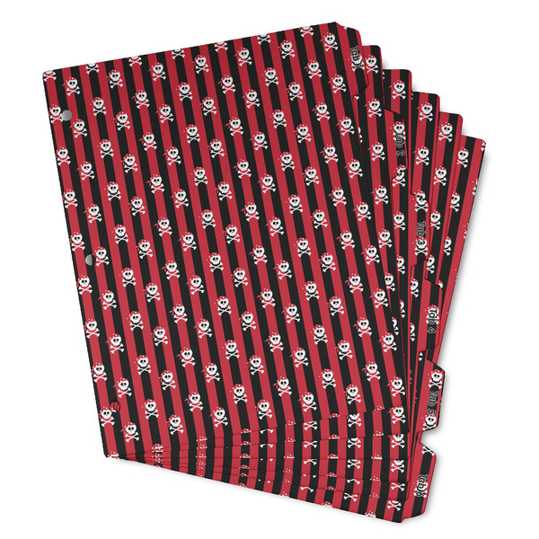 Custom Pirate & Stripes Binder Tab Divider - Set of 6 (Personalized)