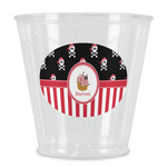 Pirate & Stripes Plastic Shot Glass (Personalized)