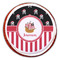 Pirate & Stripes Printed Icing Circle - Large - On Cookie