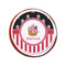 Pirate & Stripes Printed Icing Circle - Small - On Cookie