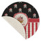 Pirate & Stripes Round Linen Placemats - Front (folded corner single sided)