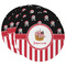 Pirate & Stripes Round Paper Coaster - Main