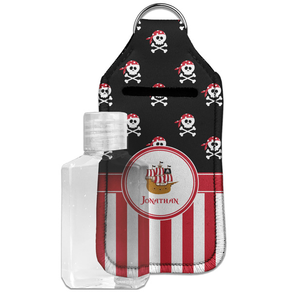 Custom Pirate & Stripes Hand Sanitizer & Keychain Holder - Large (Personalized)