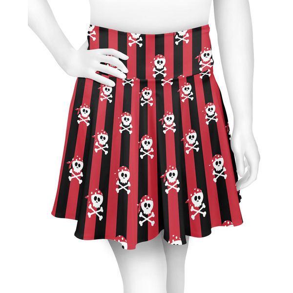 Custom Pirate & Stripes Skater Skirt - Small