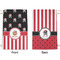 Pirate & Stripes Small Laundry Bag - Front & Back View