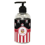 Pirate & Stripes Plastic Soap / Lotion Dispenser (8 oz - Small - Black) (Personalized)